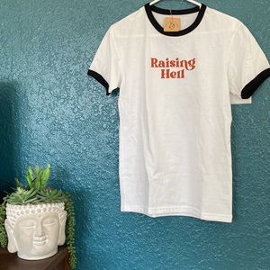 “Raising Hell” t-shirt..Buttery soft SZ extra SM